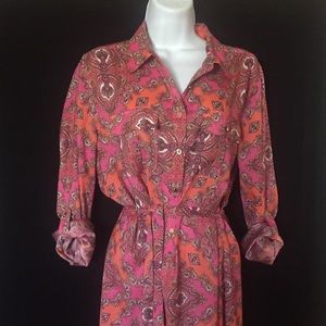Juicy Couture Pink Paisley Shirtdress 💥